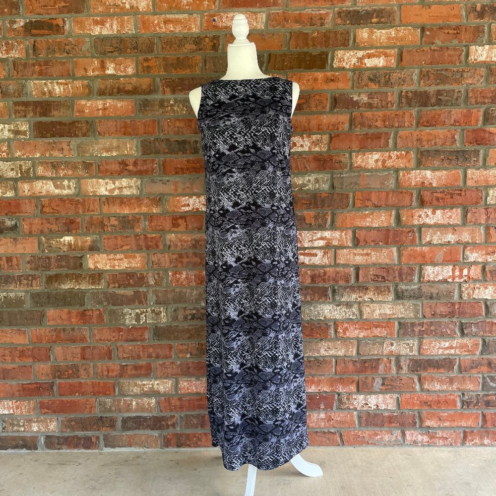 uniform grey snakeskin print maxi dress S M